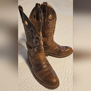 Double H Leather Cowboy Western Boots Size 8.5